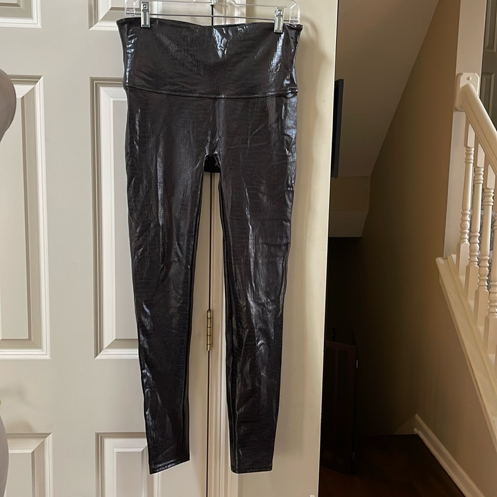 Spanx Espresso brown Snakeskin Legging, large